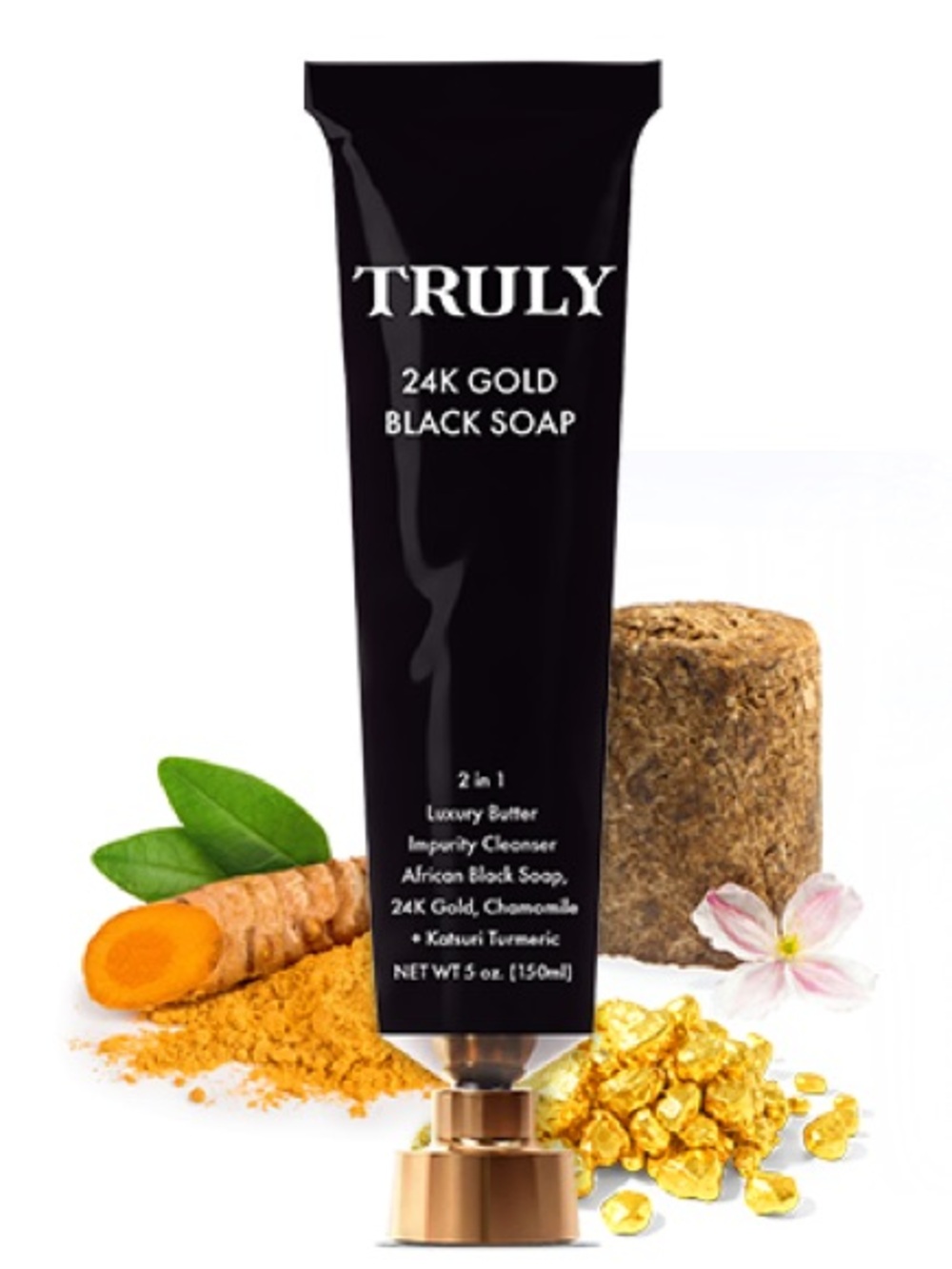 TRULY 24K Gold Black Soap Luxury Cleanser - 5fl oz
